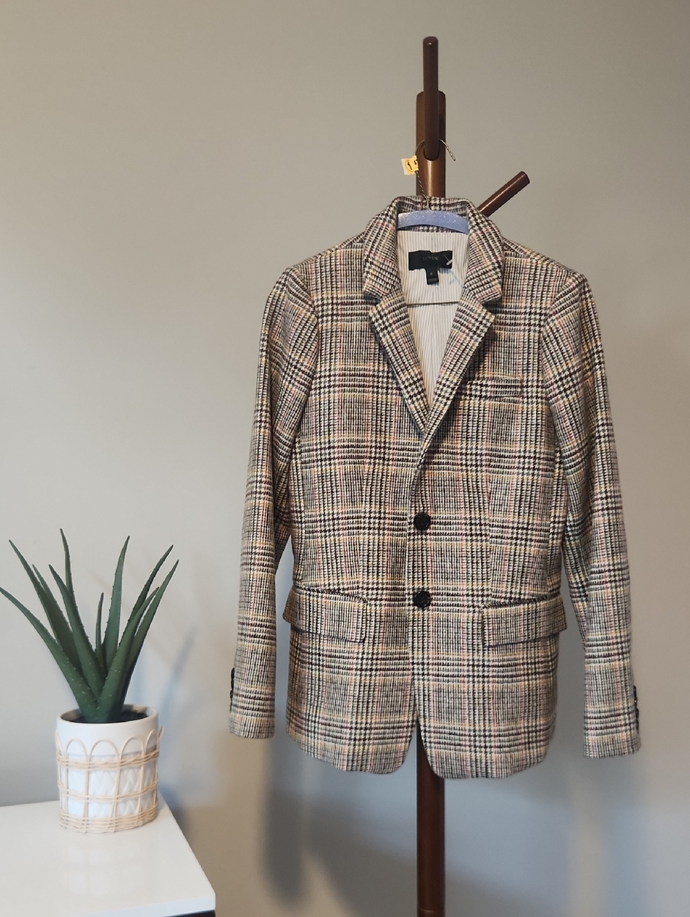 J Crew Plaid 100% Wool Blazer